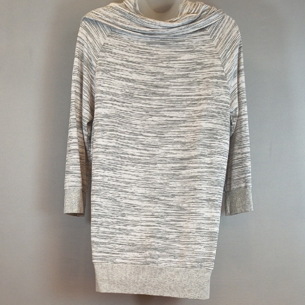 Ink Love And Peace Women's Zip Cowl Neck Gray Long Sleeve Top Size L - Picture 4 of 11